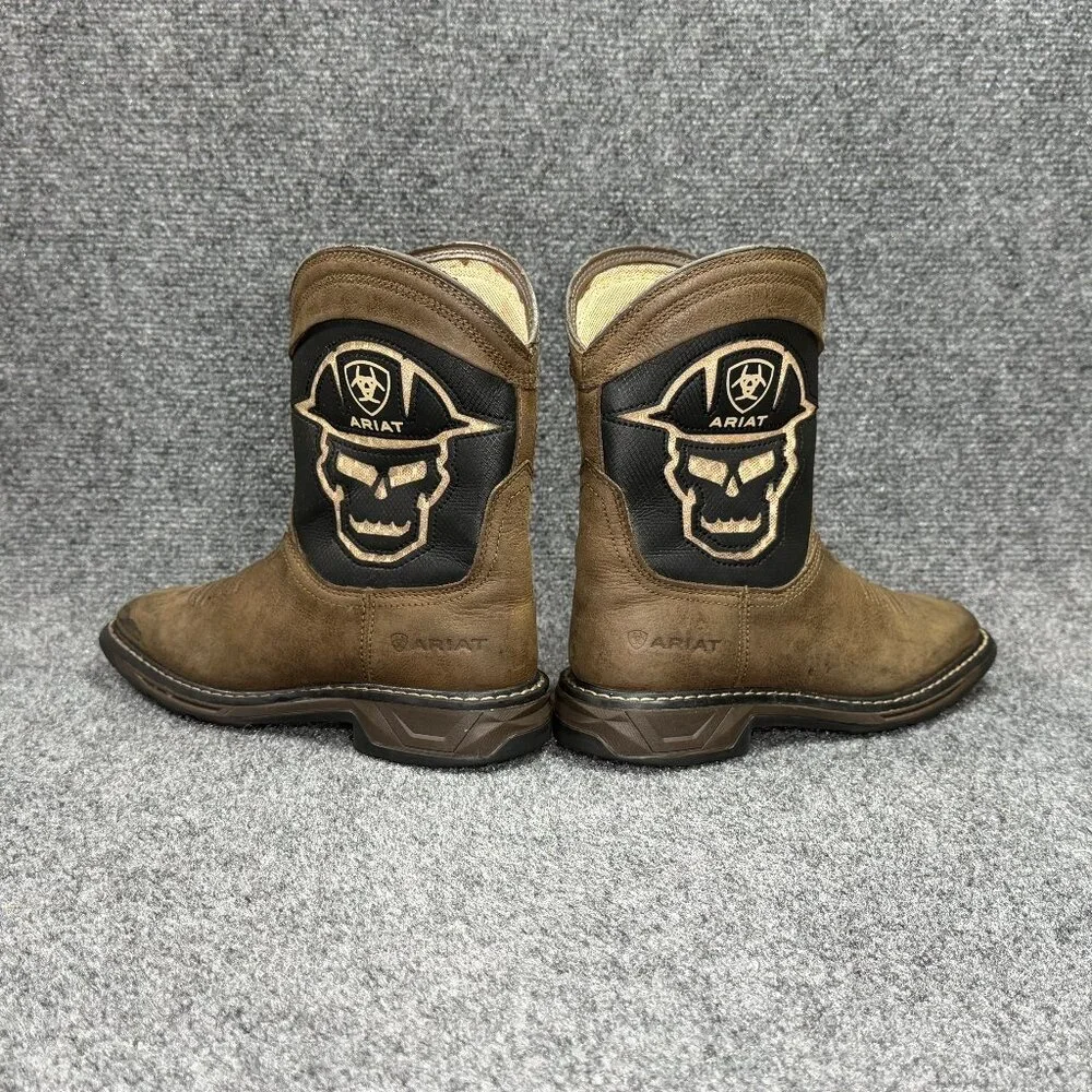 Ariat WorkHog XT VentTEK Bold Boot Boy 2 Brown Leather Square Toe Western Cowboy